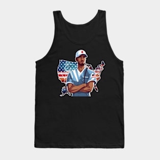 Nurse American Flag 4Th Of July Nurse Tank Top